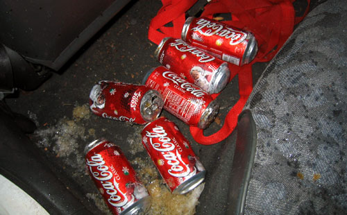 Coke blikjes