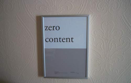 zero-content artwork