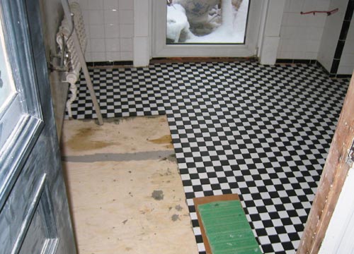 tiling the floor